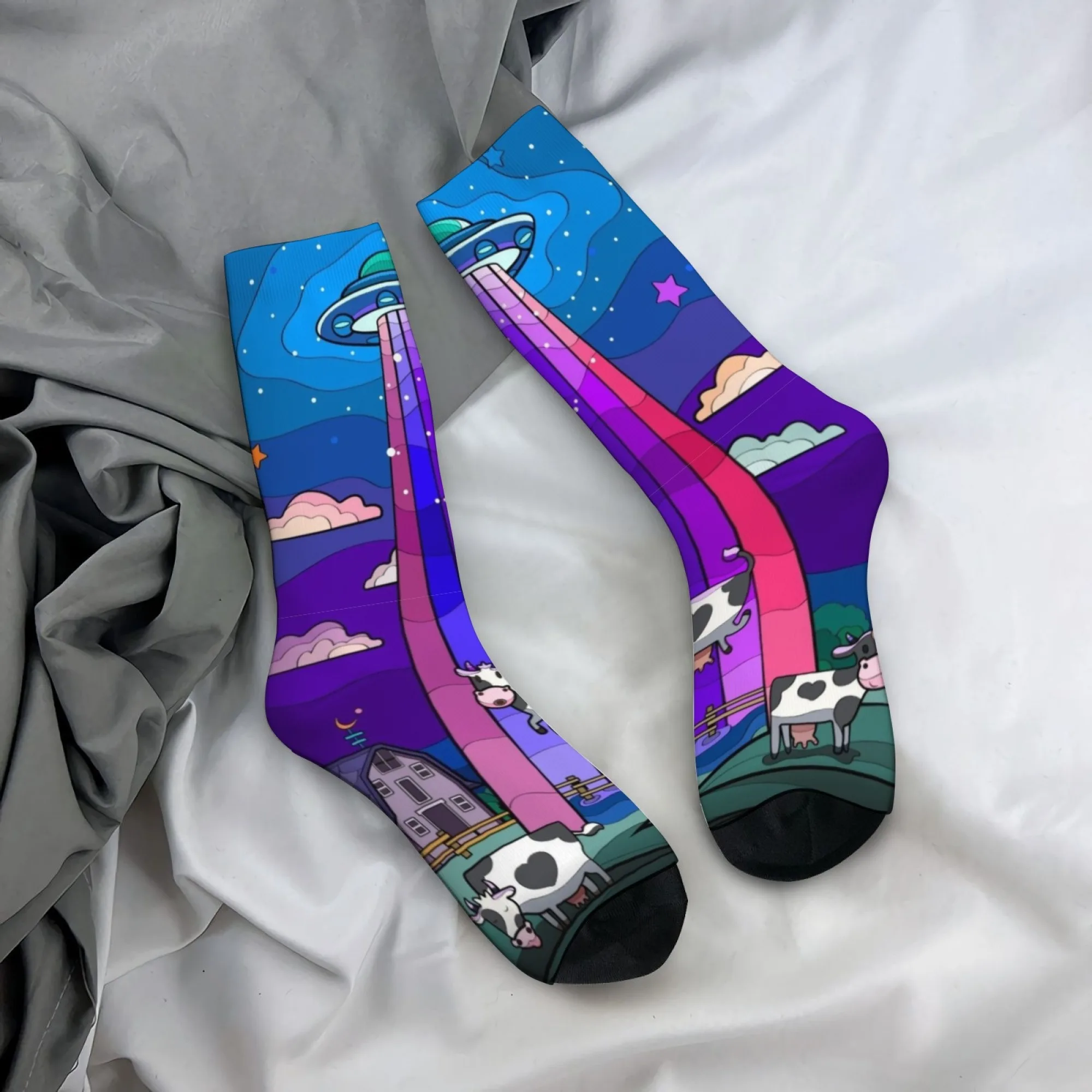 

Носки Happy с героями мультфильмов «Чужой ферма», корова, новинка, забавные мужские носки в стиле Харадзюку, сумасшедшие уличные трендовые носки в стиле хип-хоп, повседневный подарок для вечеринки