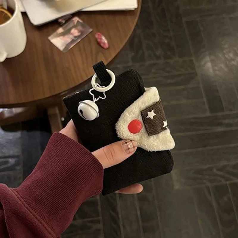 

Cute Y2K Rice Ball Card Holder Coin Purse Money Card Integrated Canvas Portable Portable Wallet Storage Bag ID Bag Festival Gift
