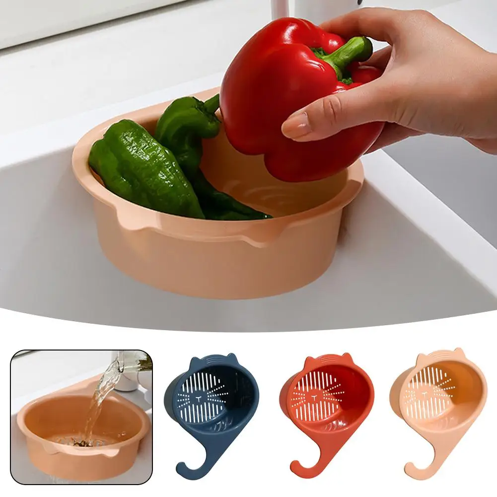 Sink Drain Basket Multifunctional Fruit Vegetable Washing Filter Garbage Sink Kitchen Basin Storage Accessories Gadgets U9z7