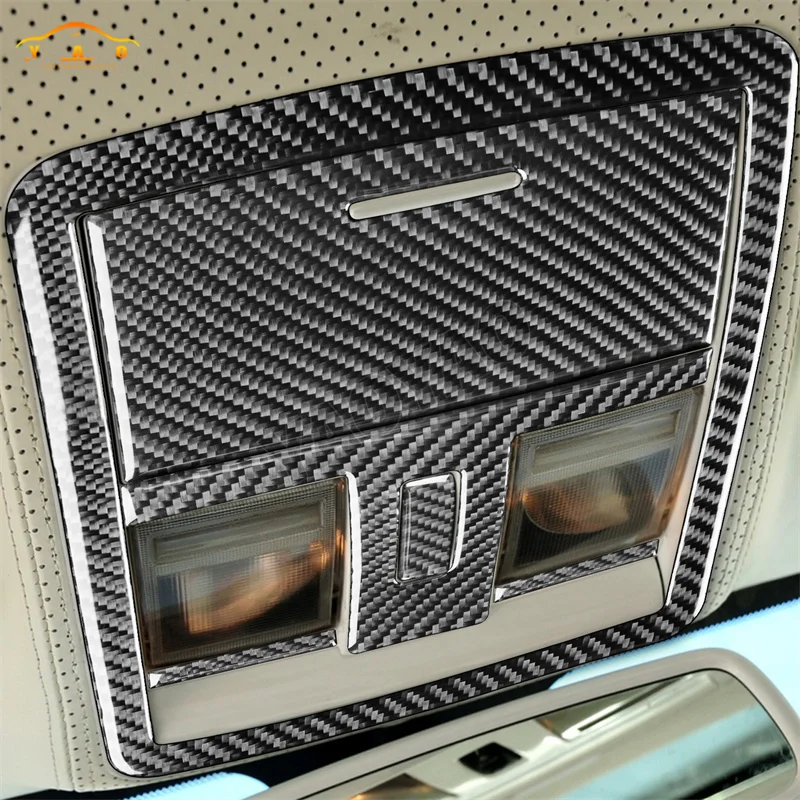 ألياف الكربون صندوق تخزين علوي القراءة ضوء الكسوة ملصق لكرايسلر 300 300C 2005 2006 2007 اكسسوارات السيارات الداخلية