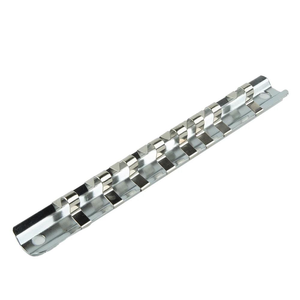 Brand New High Quality Socket Storage Rack Holder 3/8inch Equipment On Rail Organizer Practical Silver Brand New