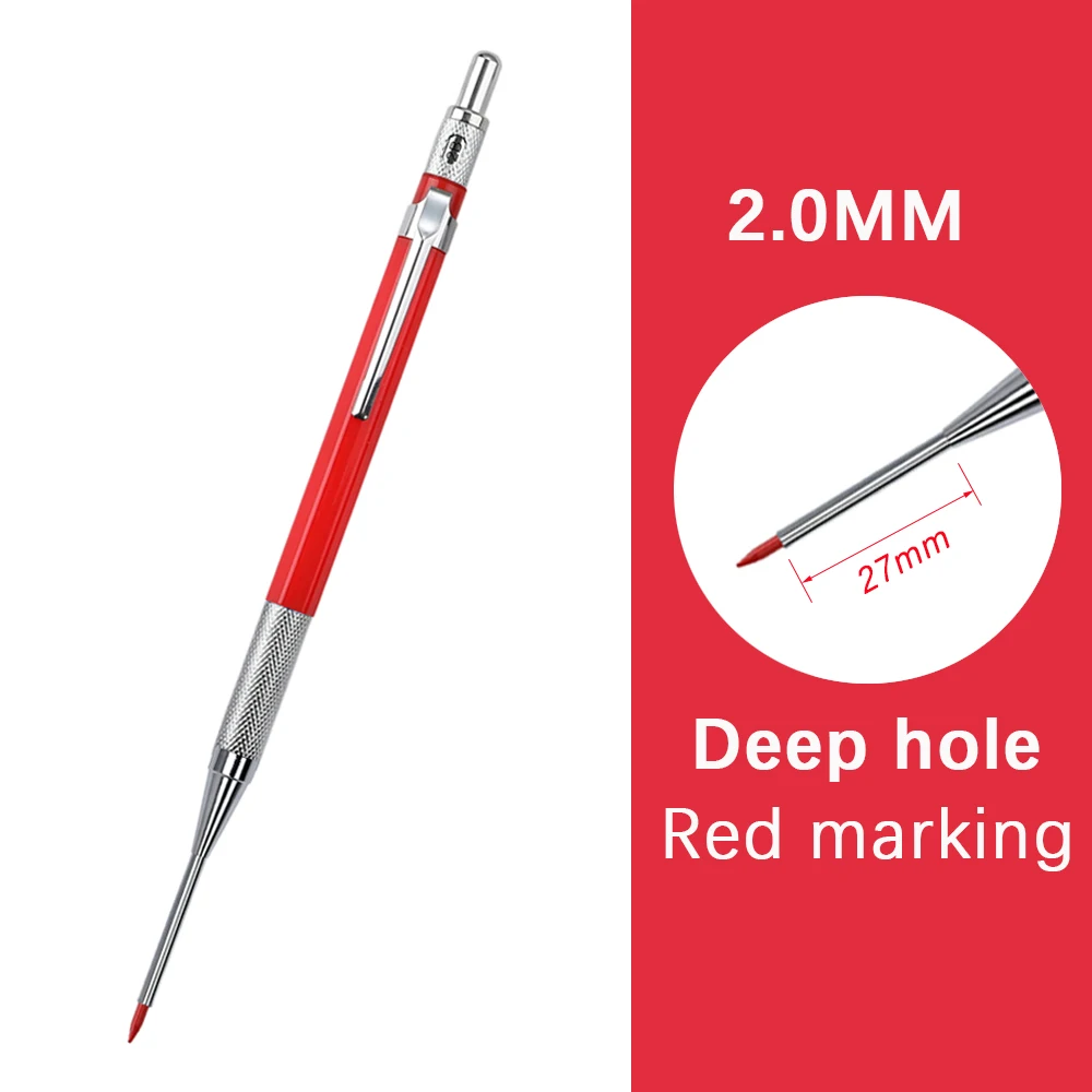 Neuer 2,0 mm tiefer Loch-Metall-Holzbearbeitungs-Druckbleistift mit 2B-Blei, Markierungsstift für Holzbearbeitungsingenieur-Zeichenzubehör – Detail 10