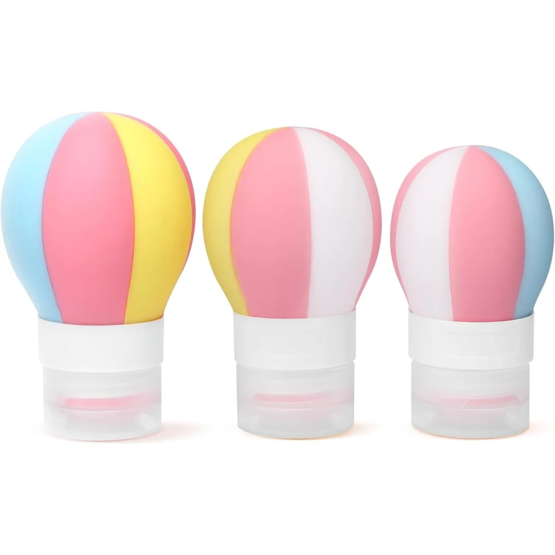1 SZT. Butelka podróżna 50/70/100 ml w kształcie balonu na gorące powietrze, szczelna, wyciskana, wielokrotnego użytku, silikonowa, przenośna pojemnik na kosmetyki.