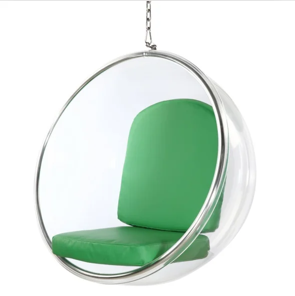 Indoor and outdoor basket nordic hanging swing balcony leisure sofa round swivel clear acrylic bubble chair