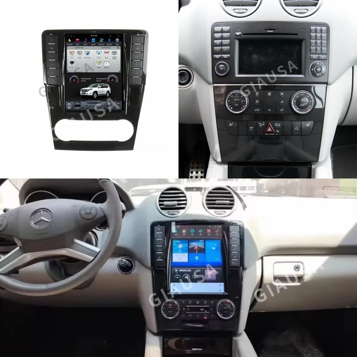 Vertical screen Android12 Car GPS Navigation For Mercedes Benz ML W164 W300 ML350 ML450 ML500 GL X164 G320 GL350 GL450 GL500