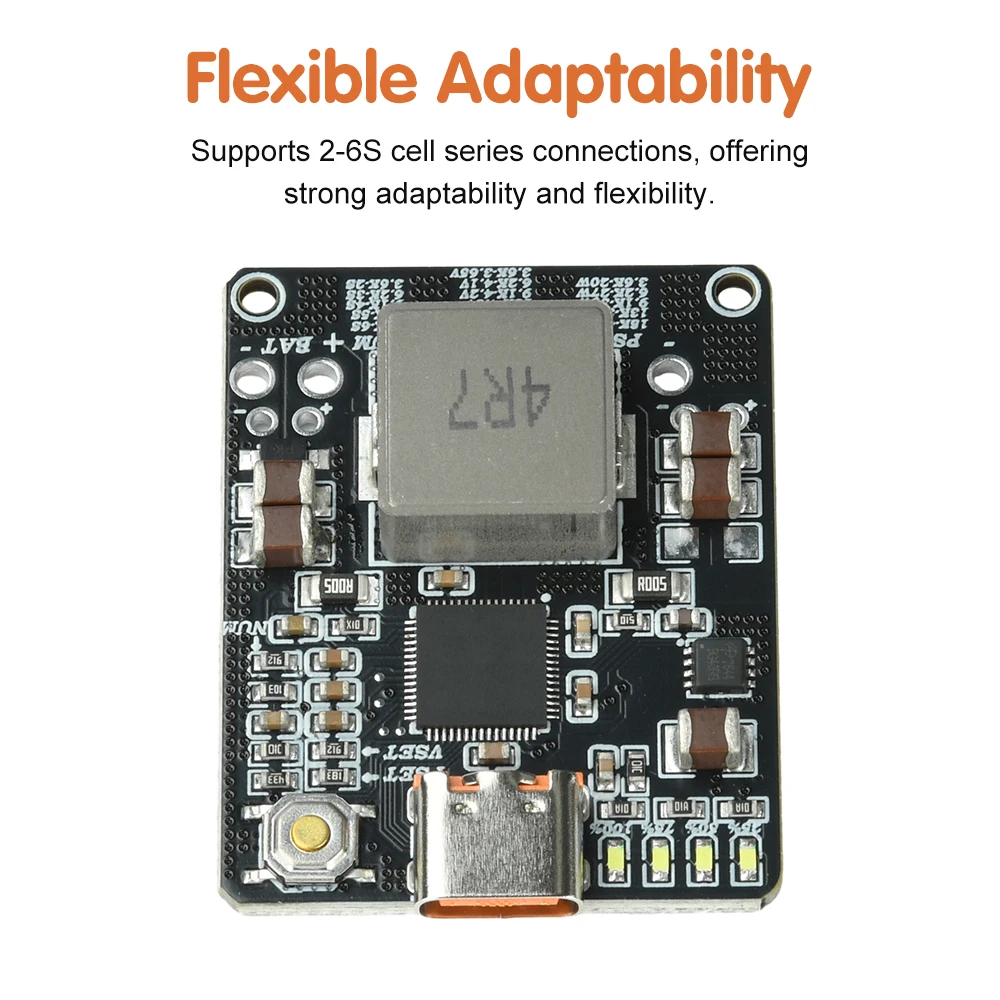 IP2369 45W 2S~6S lithium battery Charger/Discharger module USB Type-C PD fast charging 3S 4S 5S Li-ion/LiFePO4 Batteries BMS