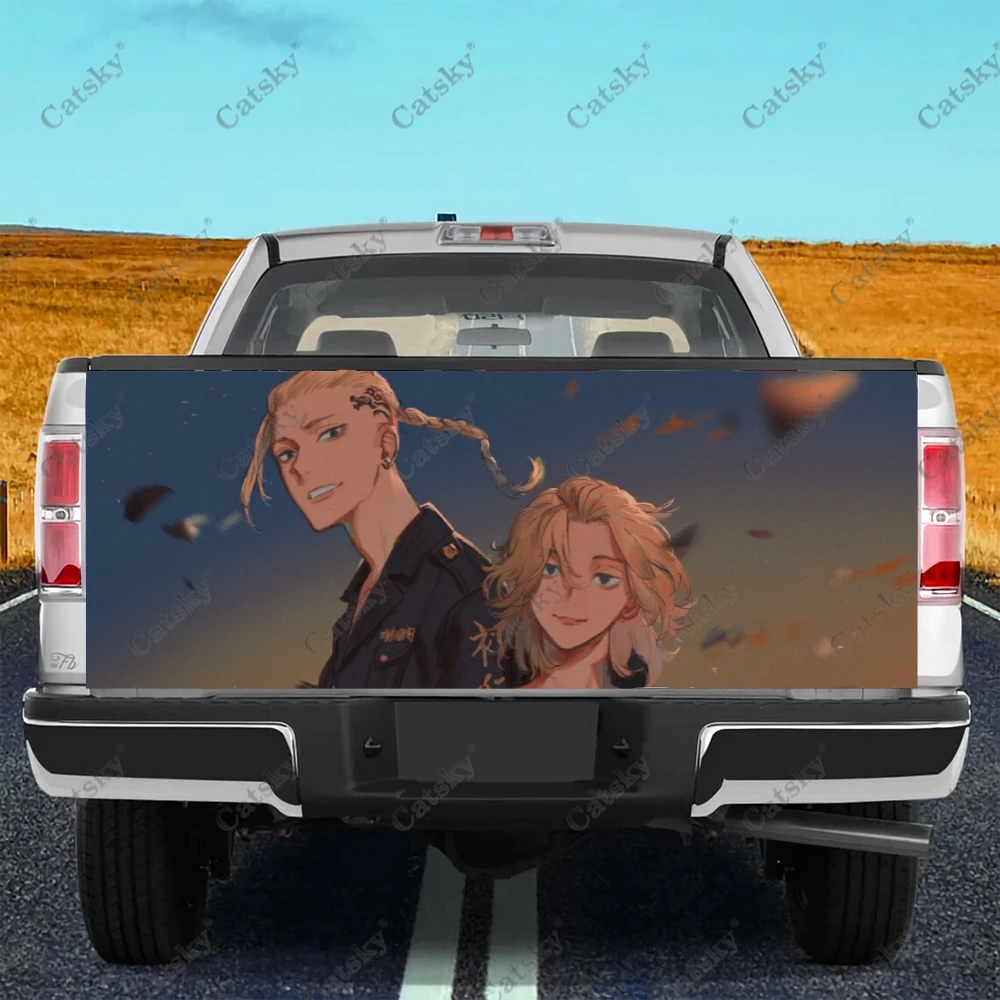 Tokyo Revengers Anime Car Tail Trunk Protect Vinly Wrap Sticker Decal Auto Hood Decoration Engine Cover for SUV Off-road Pickup