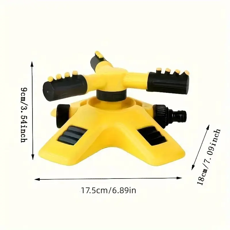 360-stopniowa automatyczna obrotowa głowica zraszacza do nawadniania w szkółce, obrotowy trójdrożny zraszacz zraszający