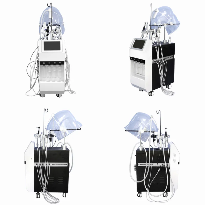 Multifunctional Hyperbaric Oxygen Jet Peel Beauty Esthetician Machine With Skin Scrubber for Deep Hydration Face Treatment