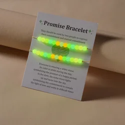 Creative Design Glow Round Beaded Bracelet Adjustable Women's and Men's Fashion Classic Wrist Accessories Party Jewelry