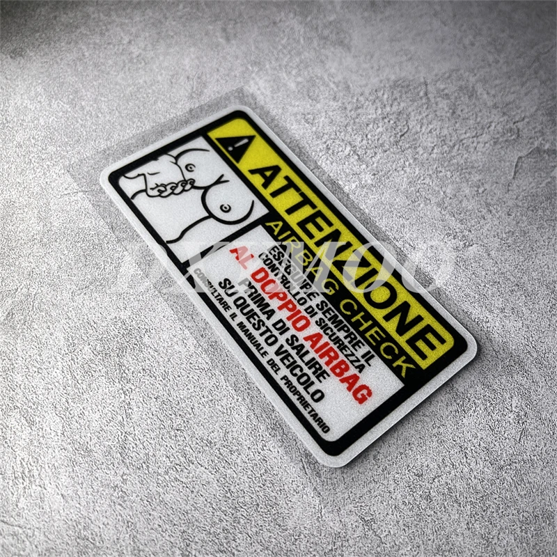 

Triangle Graphic Motorcycle Oil Tank Body Decals Car Styling Sticker for Attentzione Airbag Check Auto