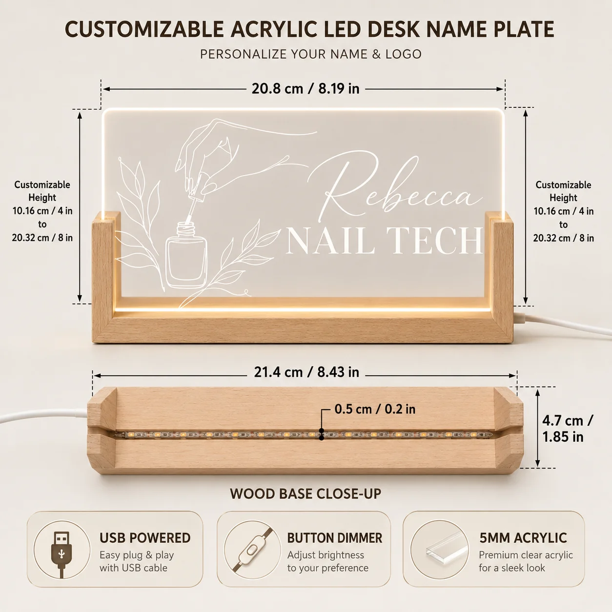Personalizowana akrylowa tabli – Office Tech Logo recenzja i cena