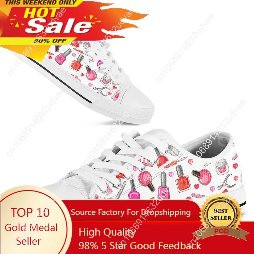 

Manicurist Nail Art Design Plus Size Sneakers Women's 2022 New Breathable Casual Sport Shoes Light Woman Vulcanize Shoes