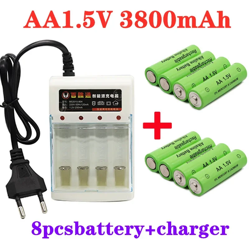 AA 1.5 V  Batterie 3800mAh Akku NI-MH  Für Uhren Mäuse Computer Spielzeug So Auf + Kostenloser Versand