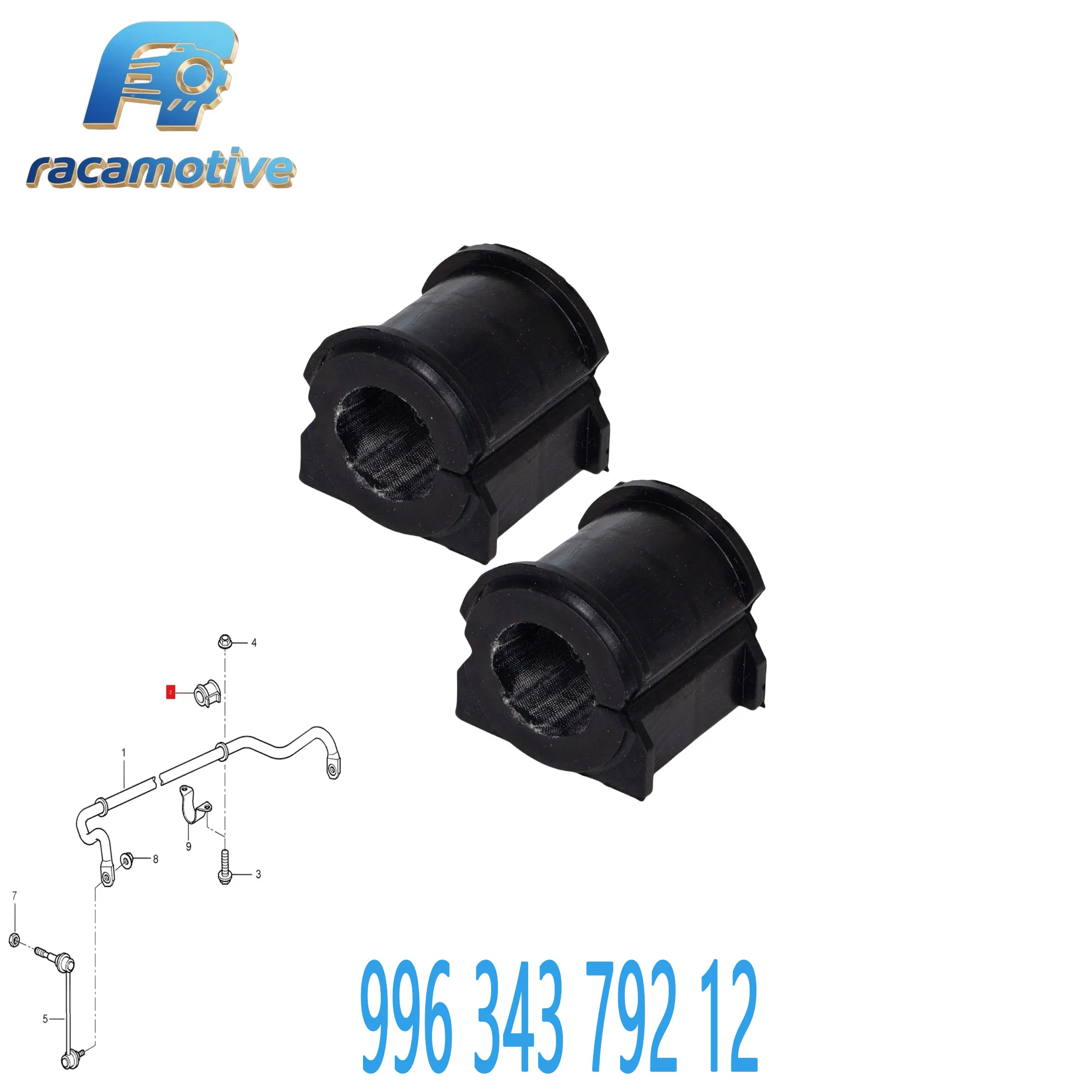 99634379212 Suitable for Porsche 911 997 Cayman 987 996 Boxster 986 Front Suspension Anti-Roll Bar Bushing 996 343 792 12. - view 5