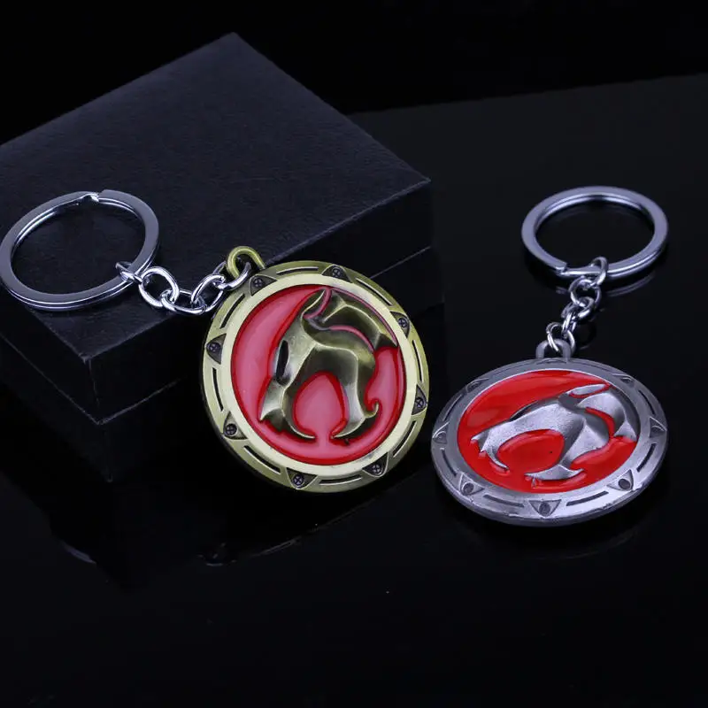 Thundercats 3D Keychain Leopard Panther Head Shield Sword Metal Key chains for Men Car Keyring Jewelry Souvenir Gift