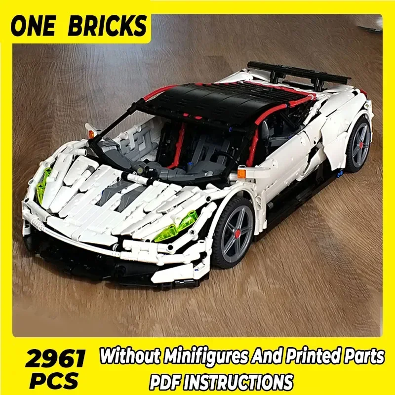 

Строительные блоки Moc, модель суперкара, Speed Champion V10, технические кирпичи, сделай сам, сборка, строительные игрушки для детей, праздничные подарки