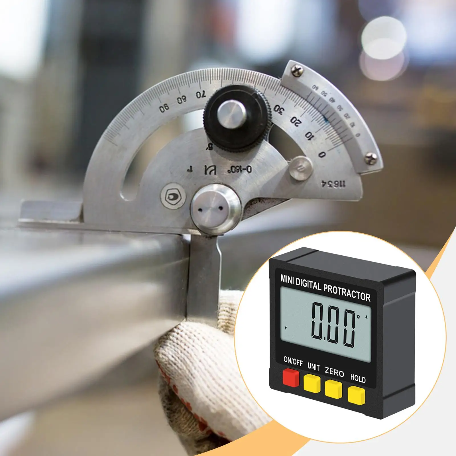 Magnetyczny inklinometr cyfrowy do pomiar kątów z dokładnością 0,05 °   Konwersja jednostek rozdzielczości