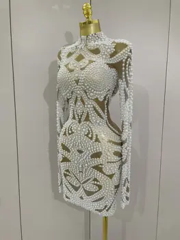 8 best sales فستان طويل مزين باللؤلؤ - №8