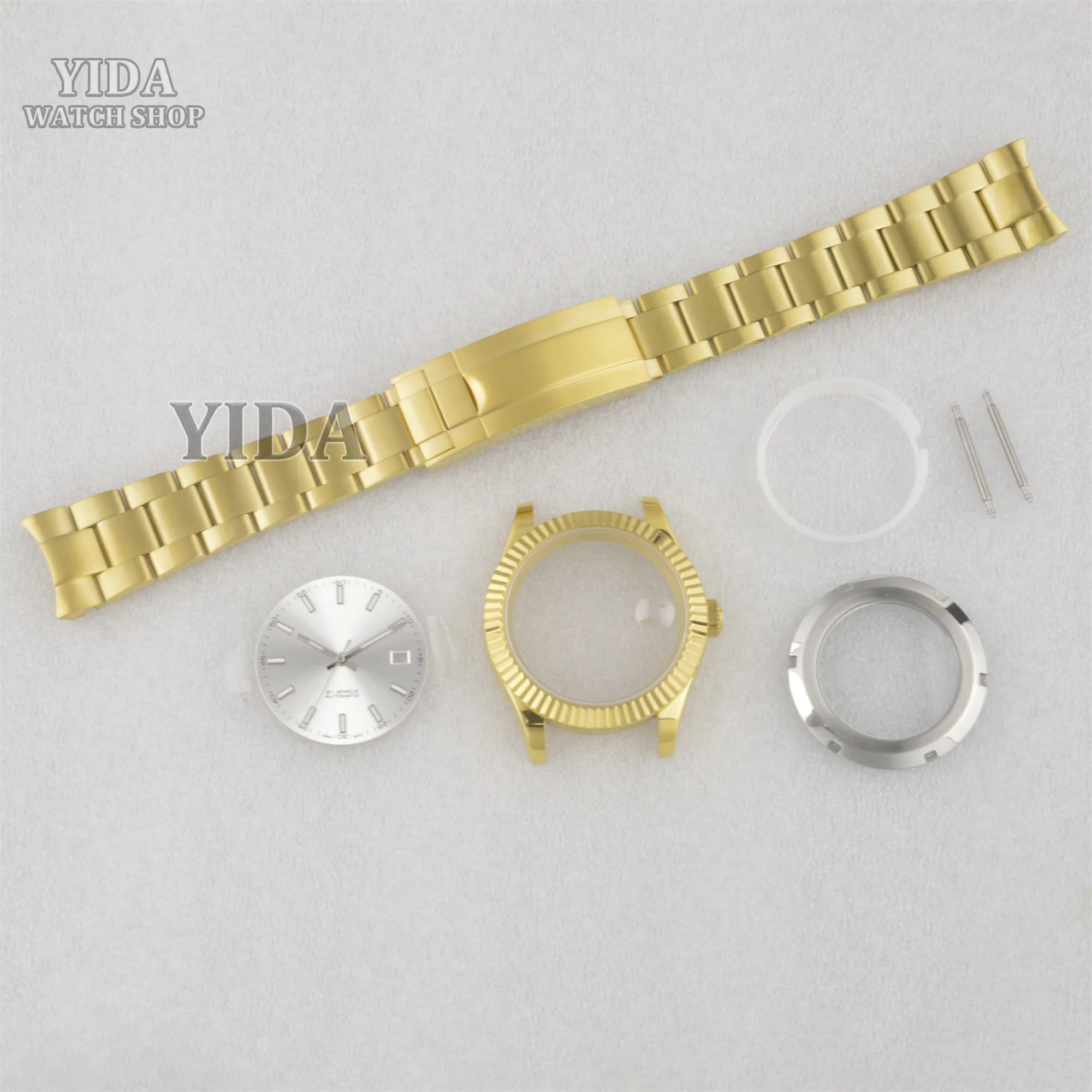 41MM Watch Case Stainless Steel Watchcase Band 31MM Dial Sapphire Crystal For DATEJUST NH35 NH36 Movement 100M Waterproof Parts