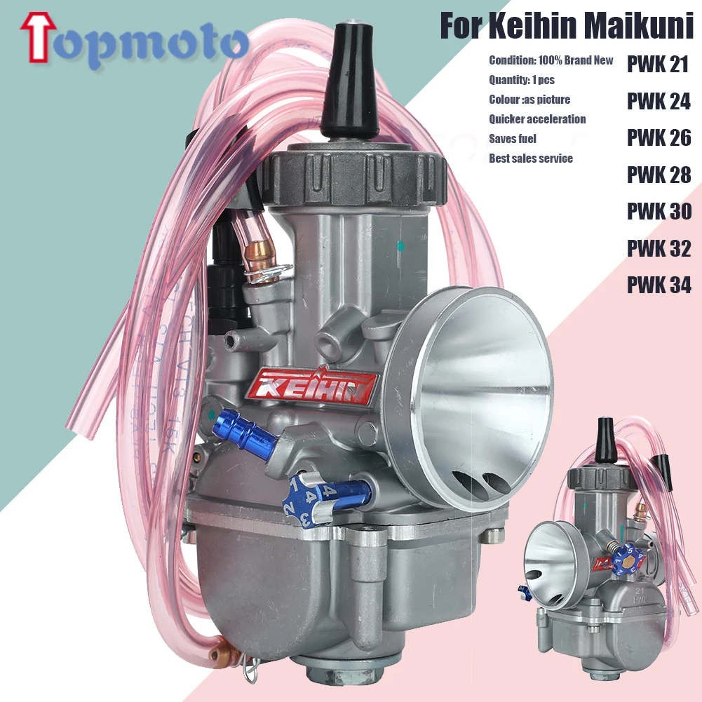 Moto Carburatore Carb PWK 21 24 26 28 30 32 34 Con Power Jet Racing Per Keihin Maikuni Motocross Accessori Universale