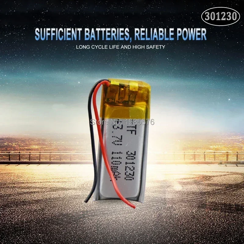 

Літій-полімерний акумулятор 3,7 В 80 мАг 301230 літій-полімер Акумуляторна батарея 301230 Для bluetooth навушників іграшка звук ручки