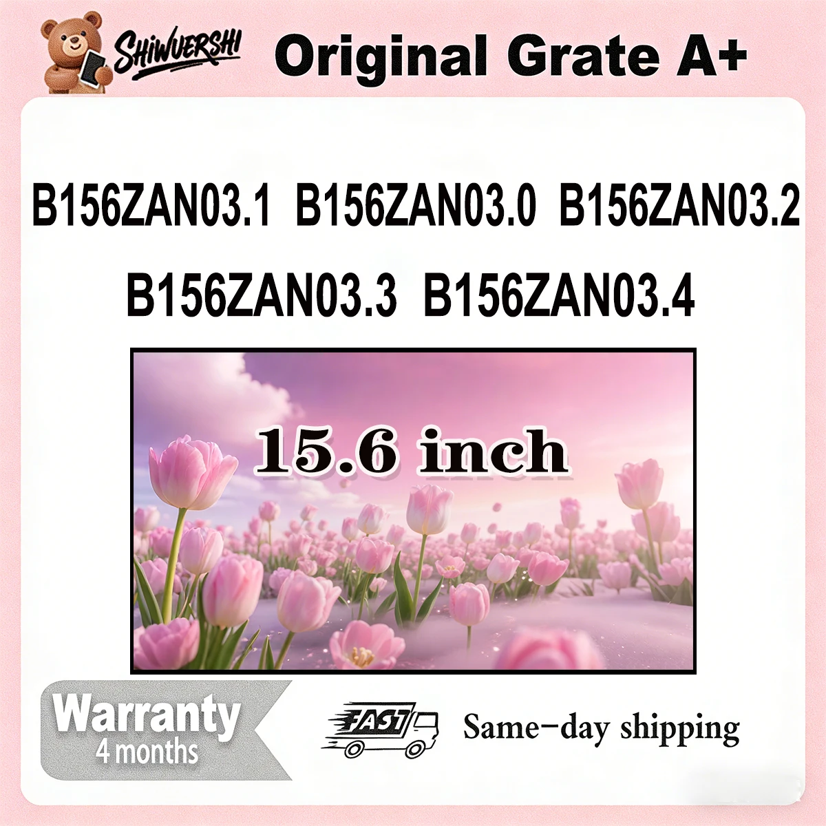 

Original New A+ 15.6 inch Slim Laptop Lcd Screen Panel B156ZAN03.1 B156ZAN03.0 B156ZAN03.2 B156ZAN03.3 B156ZAN03.4 60Hz