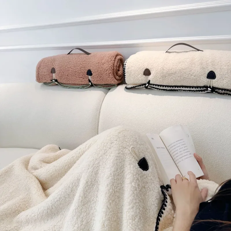 For Original Multifunctional Portable Blanket Office Nap Air Conditioning Shawl Car Pillow Quilt Dual Use Travel Home