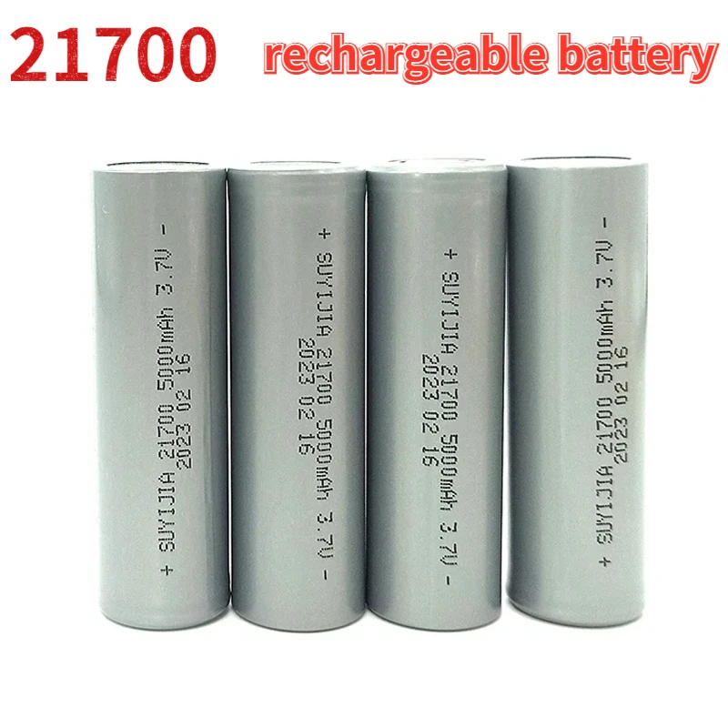 3.7V 5000mAh 21700 Battery Lithium Liion Rechargeable Batteries for Camera Flashlight Microphone Shaver Toys Power Batteria