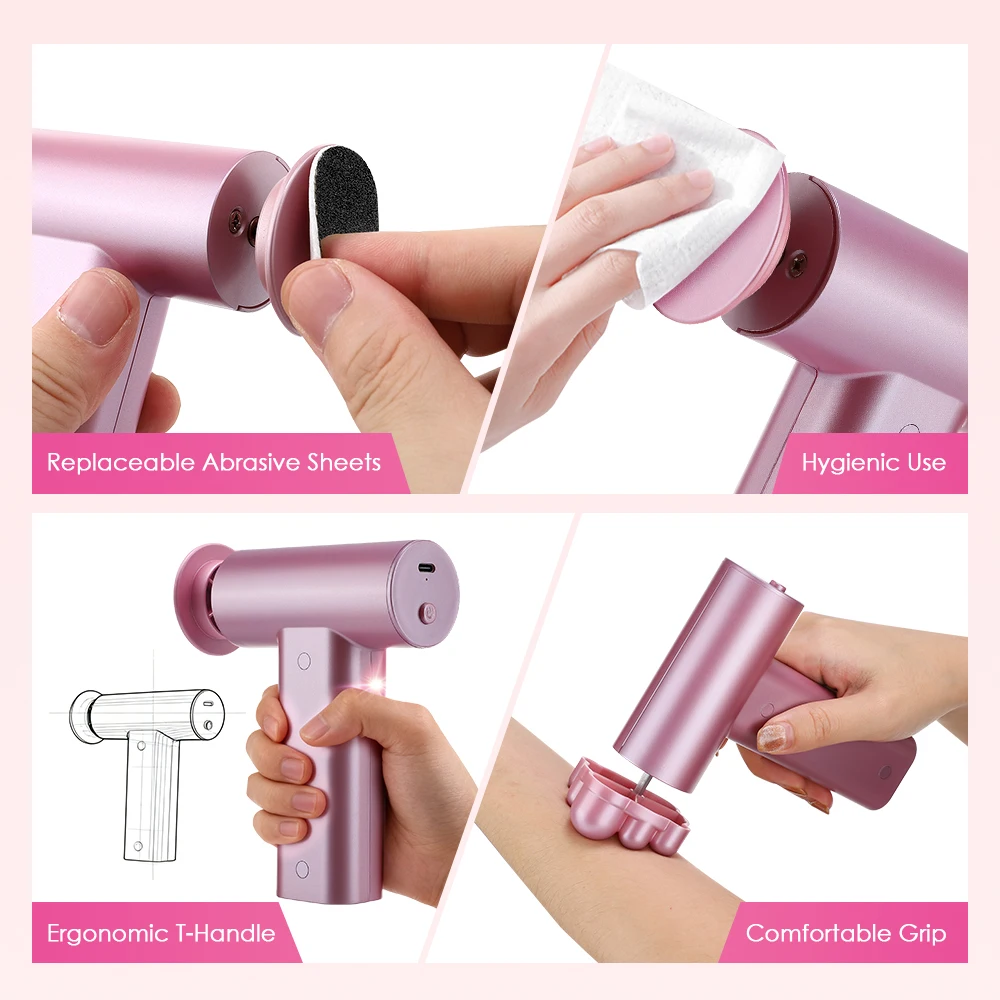 3 في 1 الكهربائية مزيل مسامير القدم قابلة للشحن الكهربائية ملف القدم طاحونة الأظافر أدوات باديكير مع 20 قطعة الصنفرة الجلد الميت #5