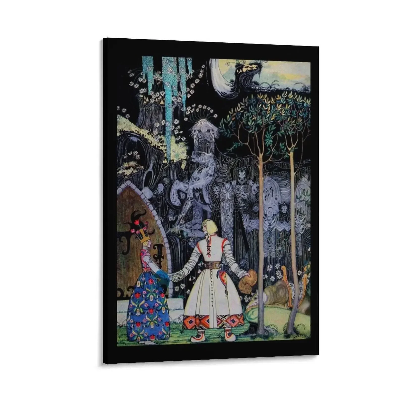 

Kay Nielsen East of the sun and west of the moon pl 17 Canvas Painting posters anime Luxury living room decoration