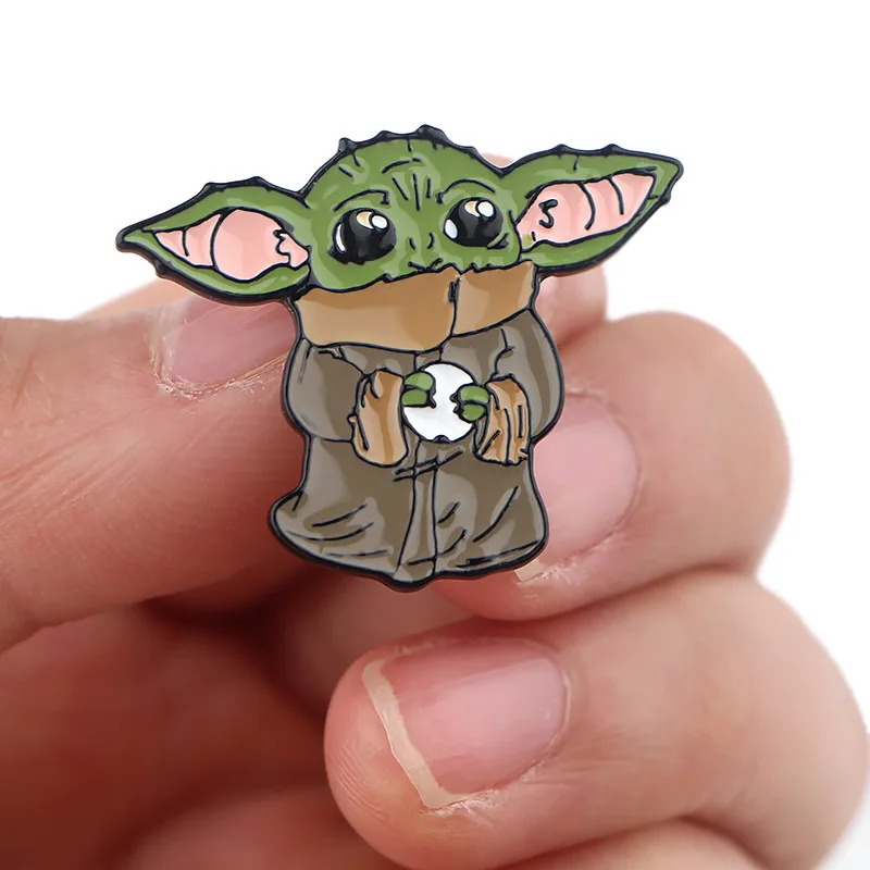 Broche de películas de Star Wars Para Niños y Niñas, alfileres de esmalte mandaloriano, insignia de decoración, figura de dibujos animados de