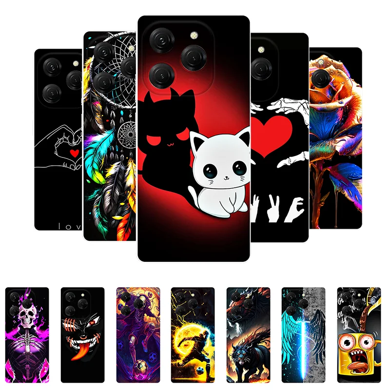 For Tecno Spark 20 Pro Case KJ6 Funny Cute Silicone Soft Back Cases for Tecno Spark 20 Pro Cover Spark20Pro Shockproof Bumper