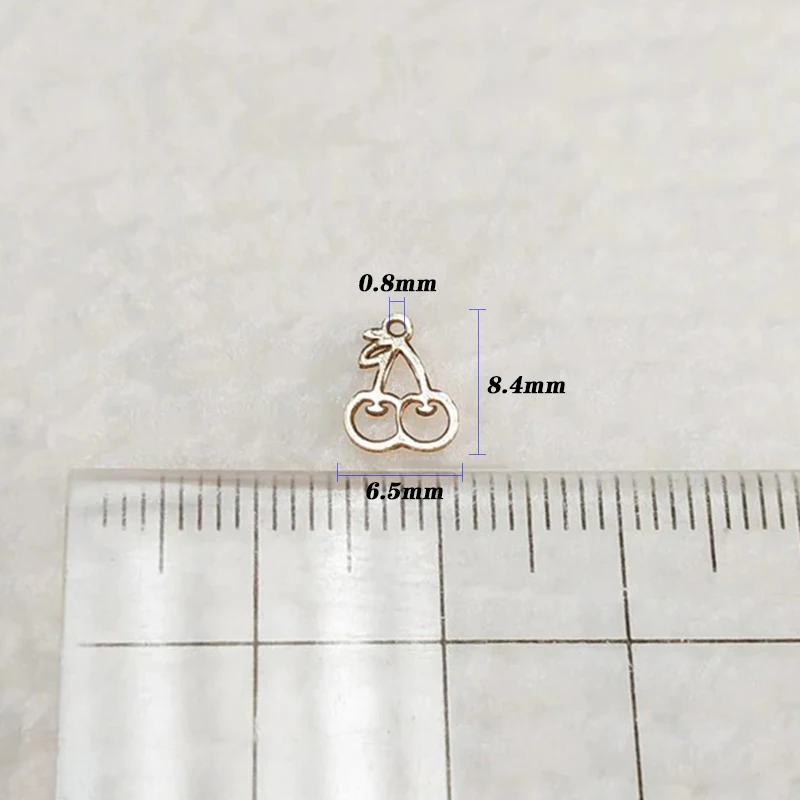 14k Gold Filled Tiny Cherry Charm 8.4x6.5mm Gold Filled Jewelry Making DIY Charm Accessories Jewelry Wholesale