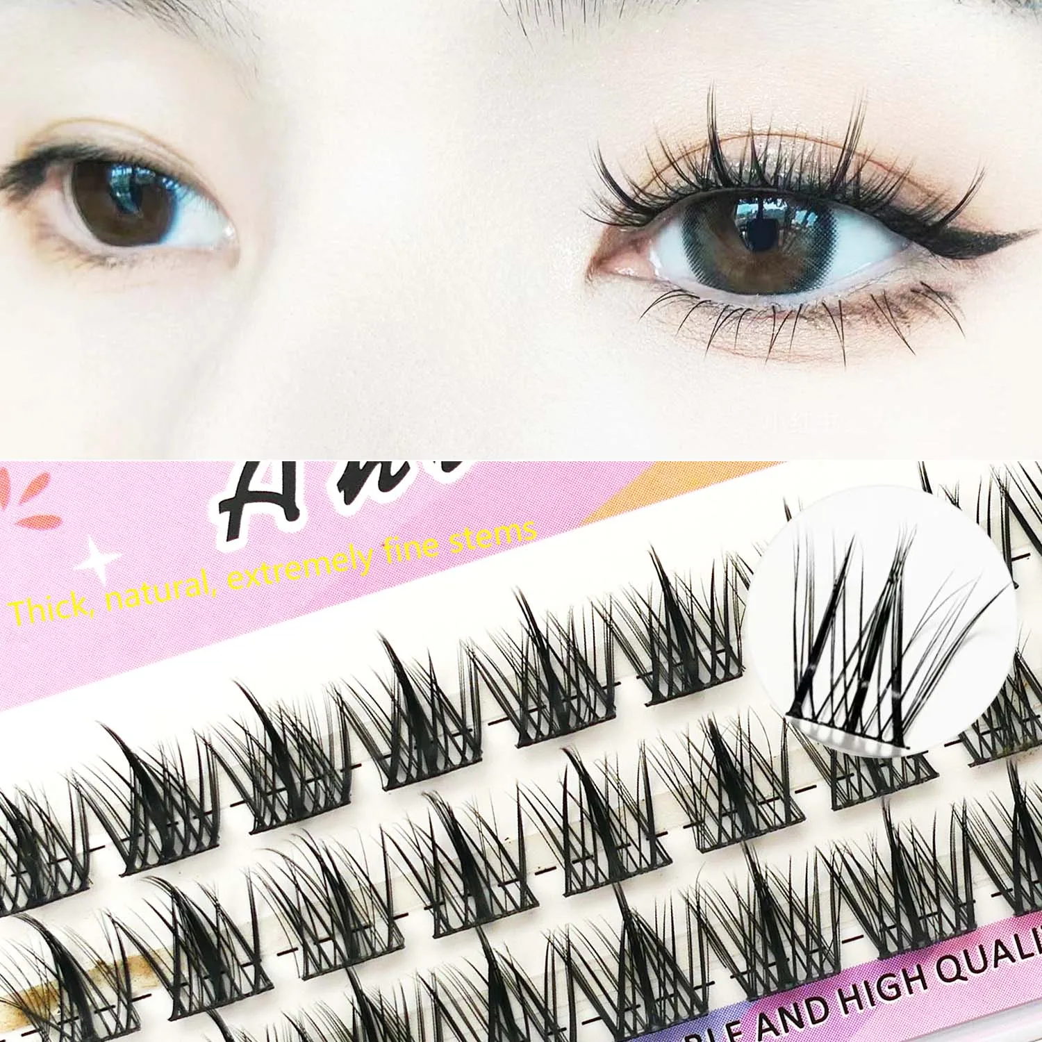 3 rijen valse wimpers lash clusters cosmetica make-up tools veer wimpers groothandel wimpers echte tas Wimper extensions