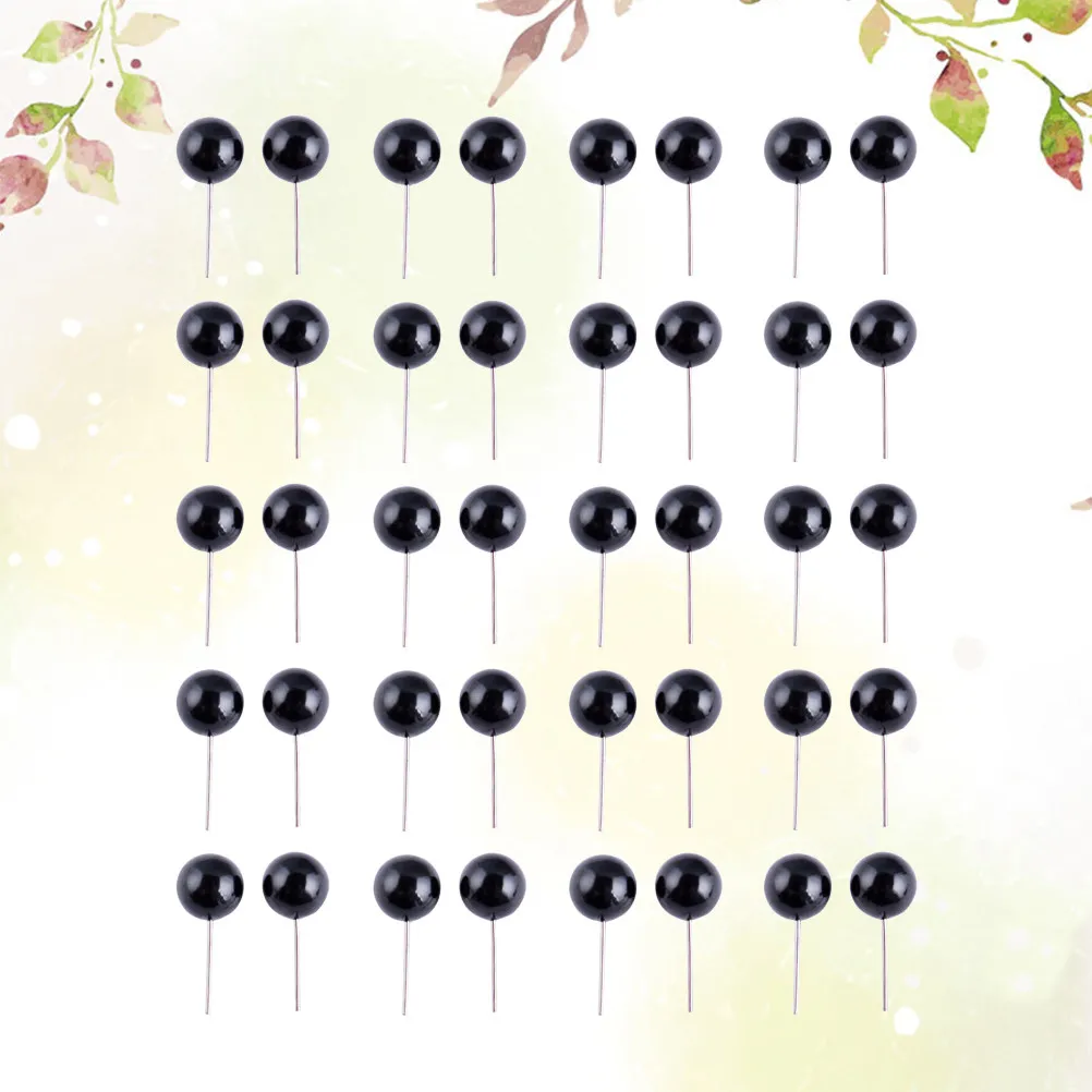 

300 шт. черных глазок-бусинок для рукоделия, цветные мультяшные глазки для животных, 4 мм, в форме иглы, для творчества, школьных и классных проектов