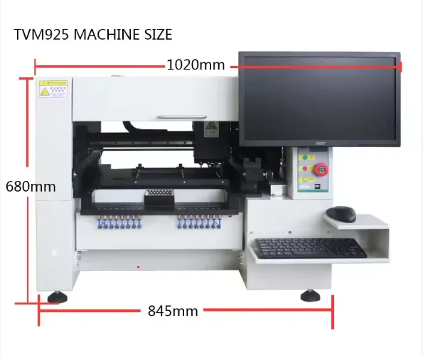 

TVM925 automatic pickup machine, low-cost printed circuit board assembly, SMT electronic product placement machine