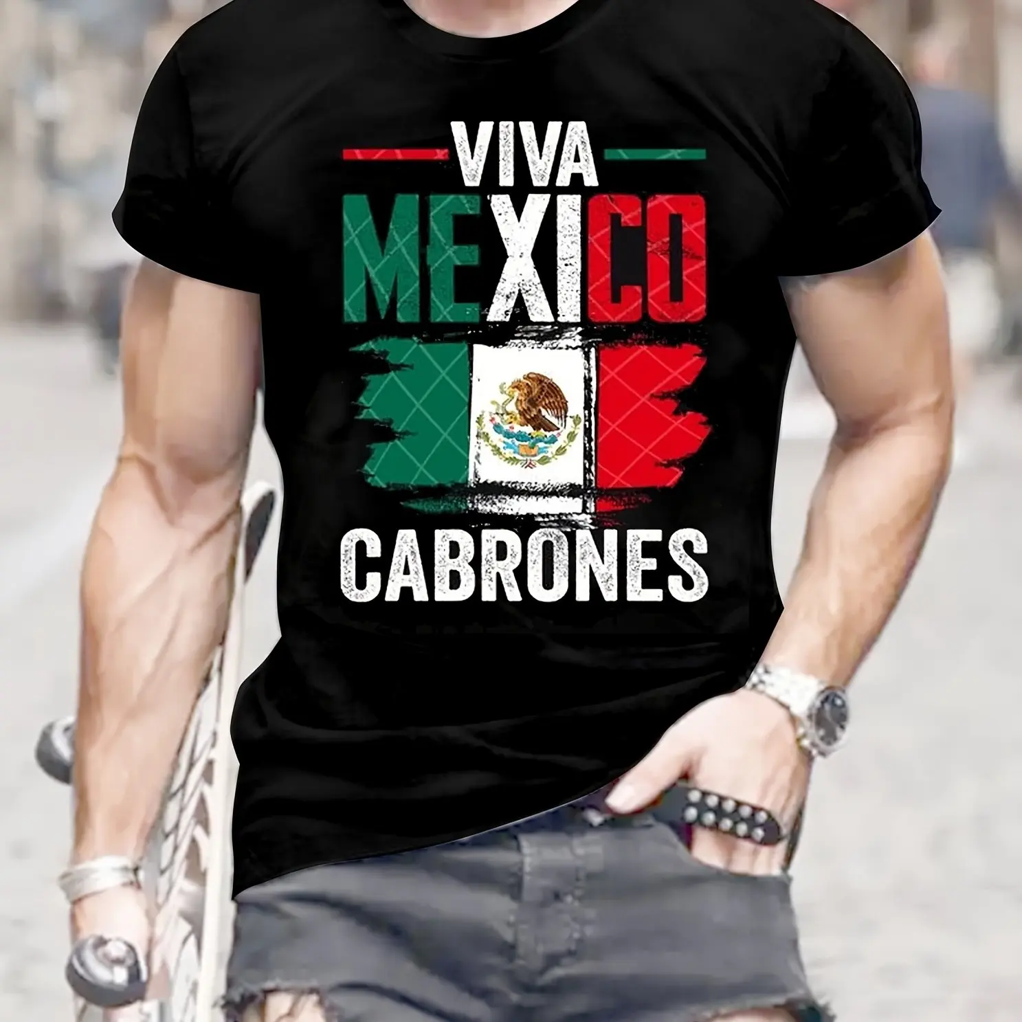 Mexico Print Men's T-shirt Casual Comfy O Neck Short Sleeve Outdoors Sportshirt Pullover Streetwear Tops Tees Oversized Clothing