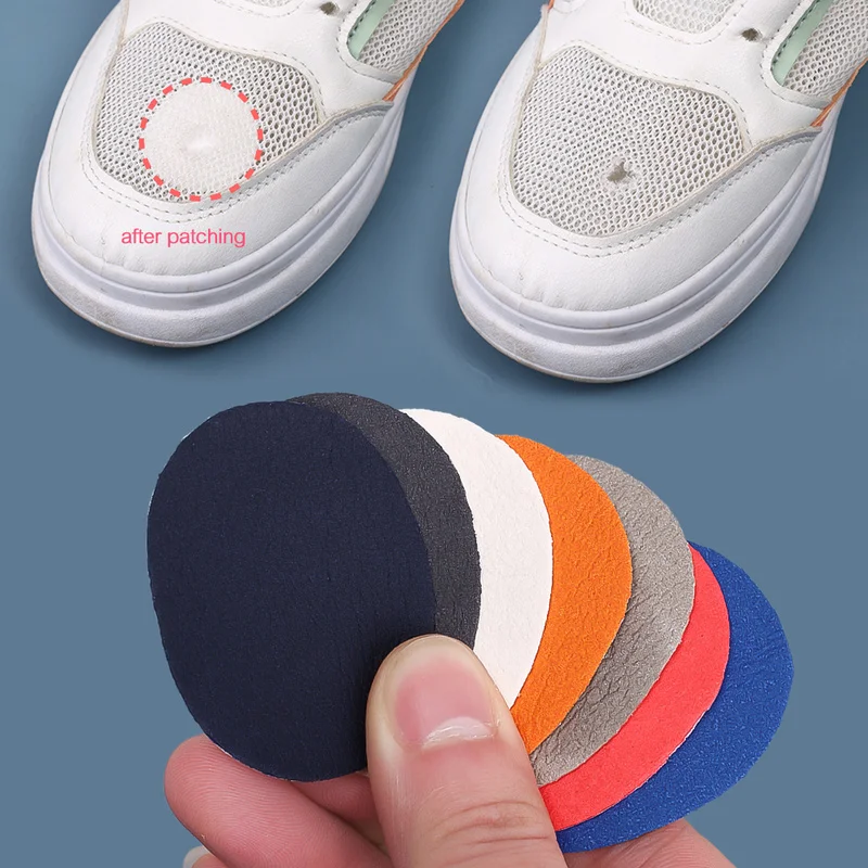 6pcs Shoe Patch Vamp Repair Sticker Subsidy Sticky Shoes Insoles Heel Protector Heel Hole Repair Lined Anti-Wear Heel Foot Tool