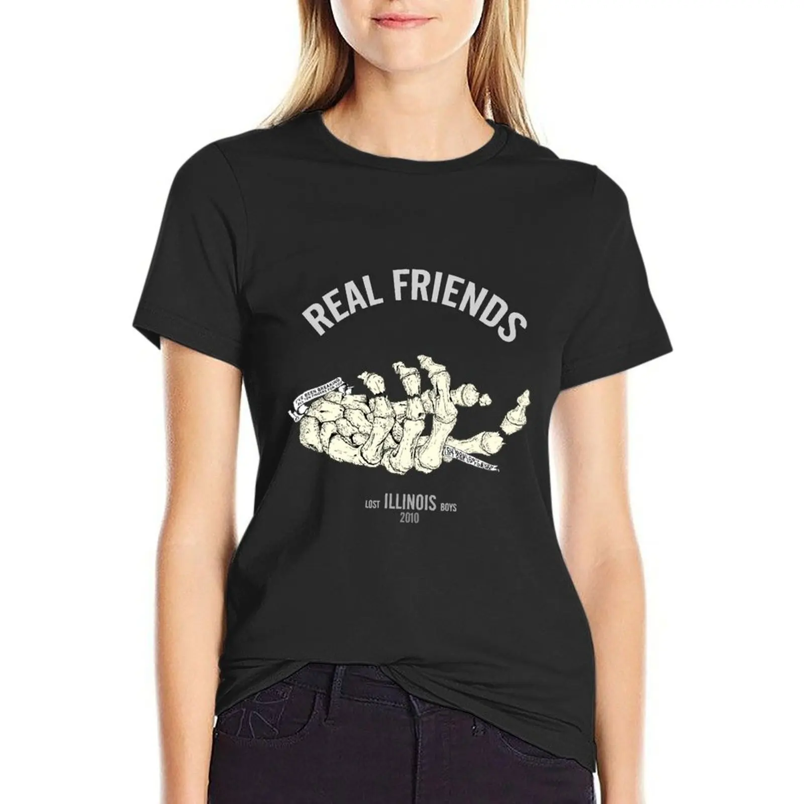 

real friends illustration T-Shirt funny vintage clothes customizeds Womens clothing