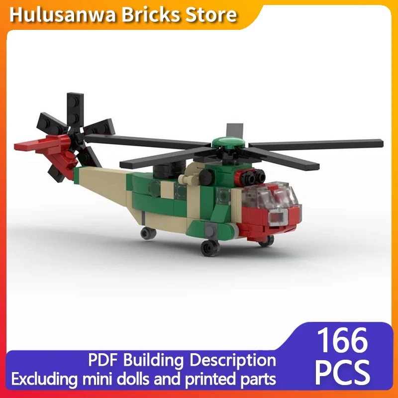 

Sea King Mk.48 Military Helicopter Model MOC Building Bricks War Equipment Modular Technology Gifts Assemble Children Toys Suit