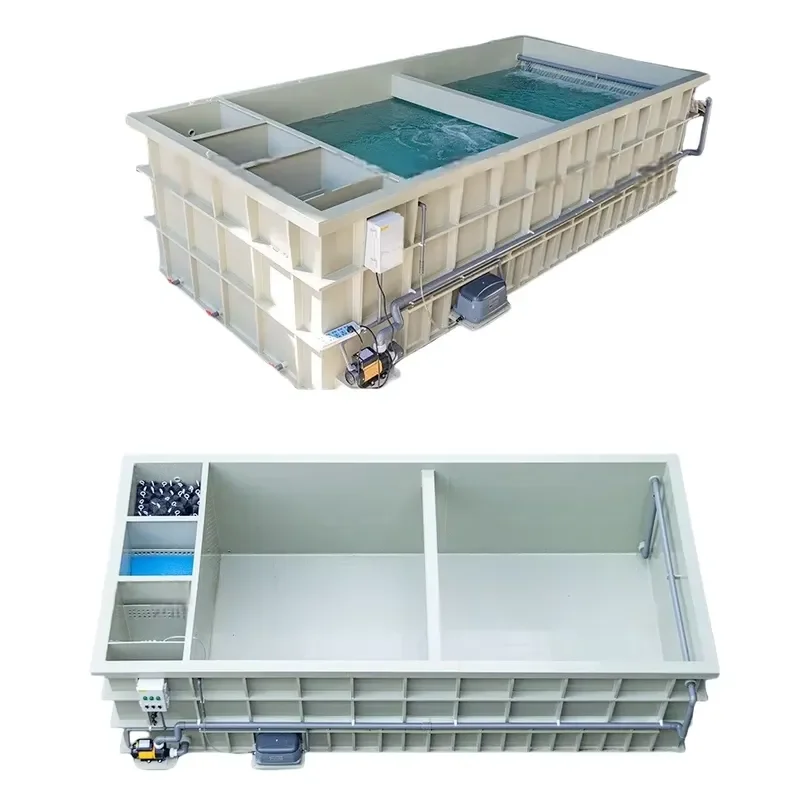New Large Multifunctional Pisciculture Equipment for Recirculating Filtration Integrated Temporary Holding Pond Fish Box