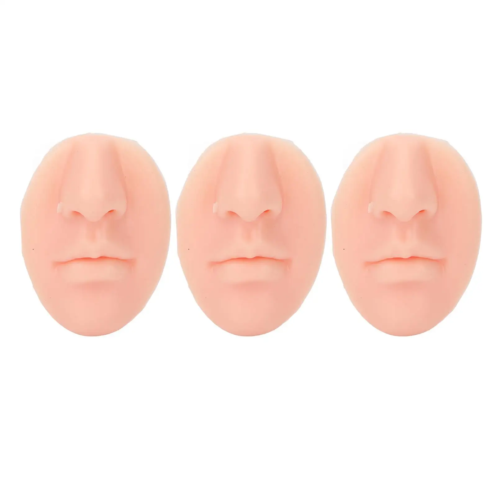 

Silicone Nose Model with Mouth for Piercing Practice Soft Elastic and Reusable Nose Training Tool 3pcs Set