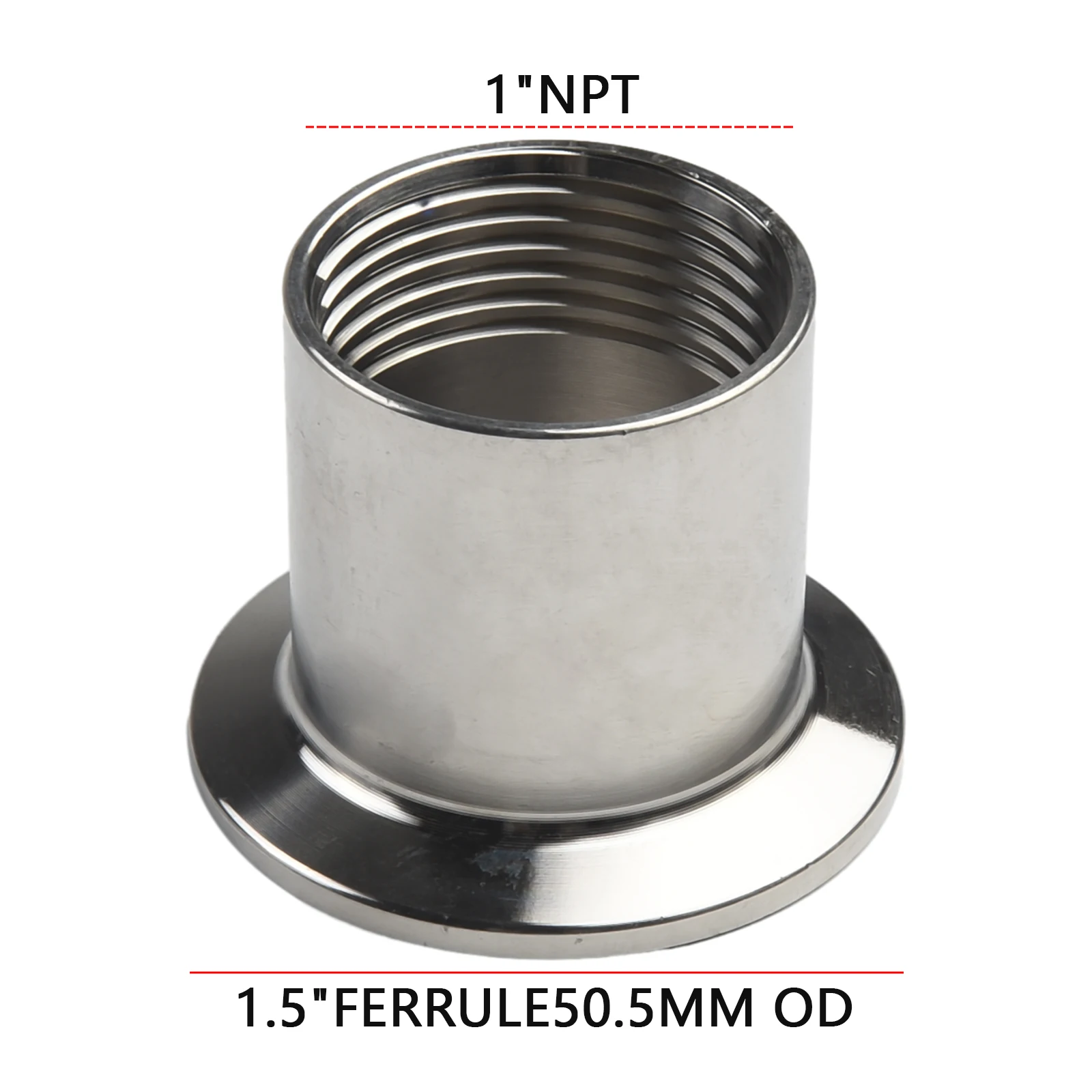 High Pressure Resistant 1 NPT Female Thread 1 5 Ferrule Sanitary Pipe Fitting Tri Clamp SS304 Reliable Performance