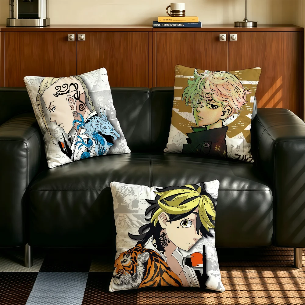 Anime T-Tokyo R-Revenger cushion cover Comfortable Decorative For Bedroom Living room Dormitory Picnic and Holiday Decoration