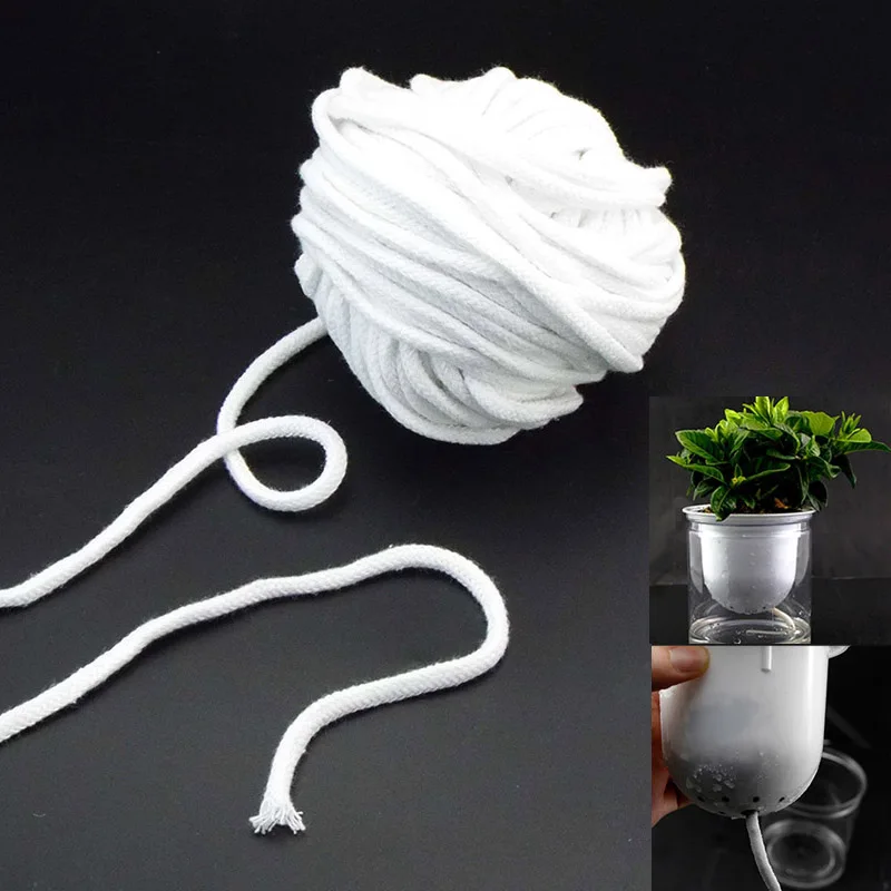 Self Watering Cotton Wick Rope 3mm 4mm 5mm Automatic Slow Release Cord Potted Plant Flower Pot Garden Drip Irrigation System