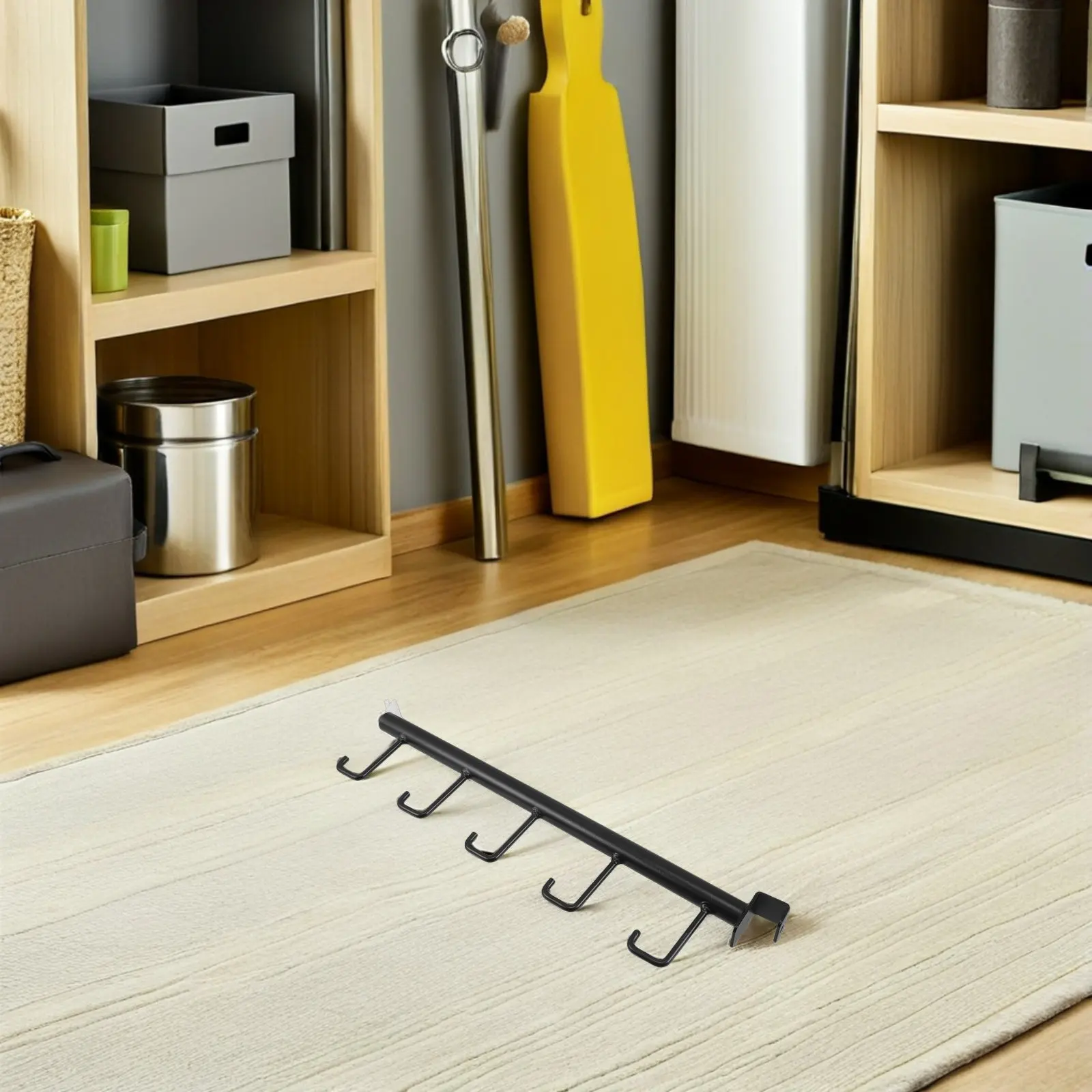 Heavy-Duty Multi-Grid Metal Retail Shelf Hooks for Supermarket Display Space Optimization Easy Installation Slot Plate System