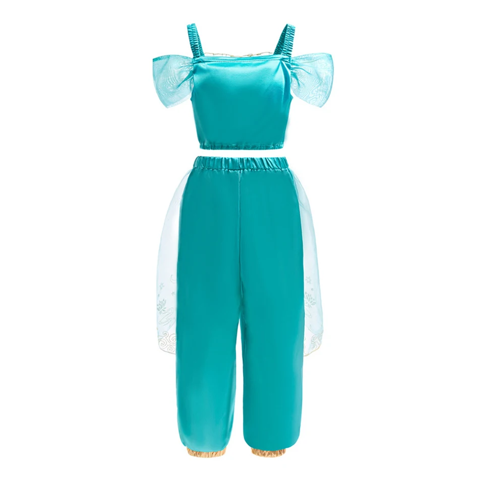 الياسمين تأثيري الأميرة ملابس الفتيات هالوين كرنفال تمويه موضوع حفلة زي الأطفال مرحلة الأداء وتتسابق #3