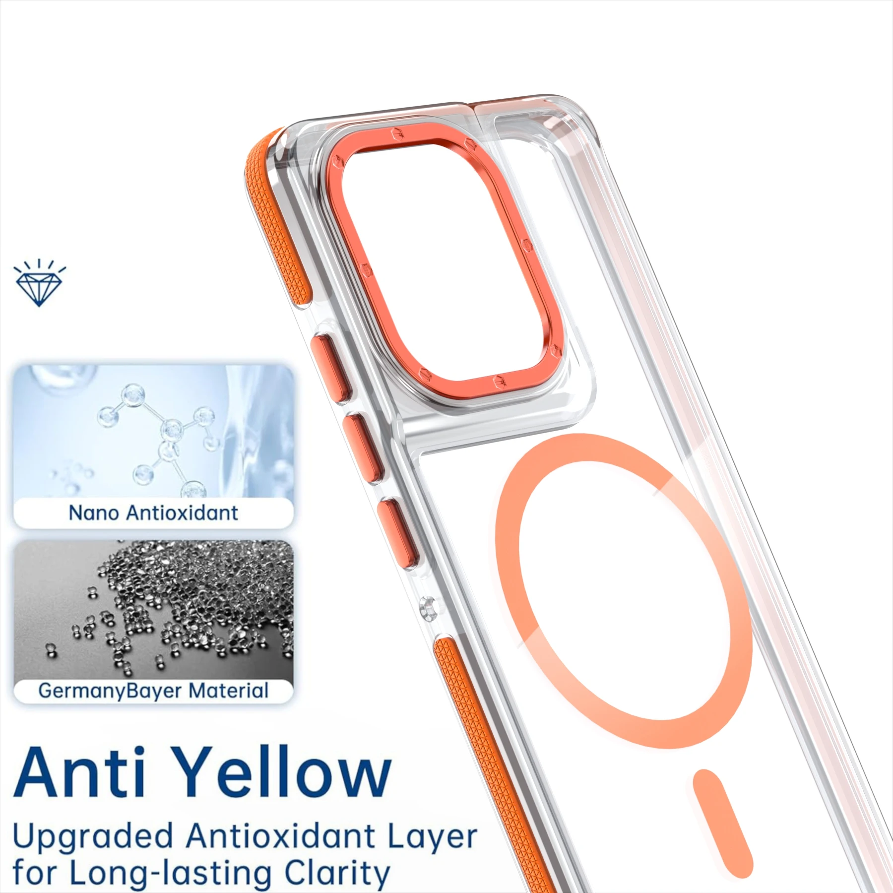 حافظة شفافة مغناطيسية فاخرة مضادة للصدمات لهاتف موتورولا موتو جي ستايلس 2025 2024 G5G G Play GPower 2025 2024 Magsafe #3