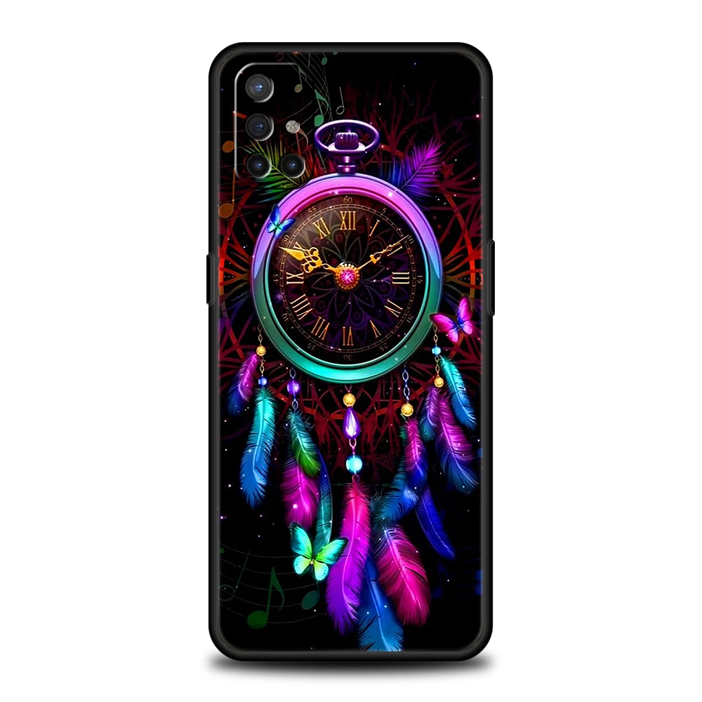 Caixa do telefone do silicone do Dreamcatcher da mandala, saco de Shell para Oneplus 11, 10T, Nord N100, N10, 10, 7, 8, 9, 9R, 7T, 8T, N200, CE 2, 9RT, pro 5G